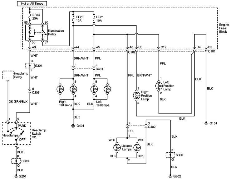 leganza, schematy elektryczne, obwd lamp tylnych, schemat elektryczny tylnych lamp 